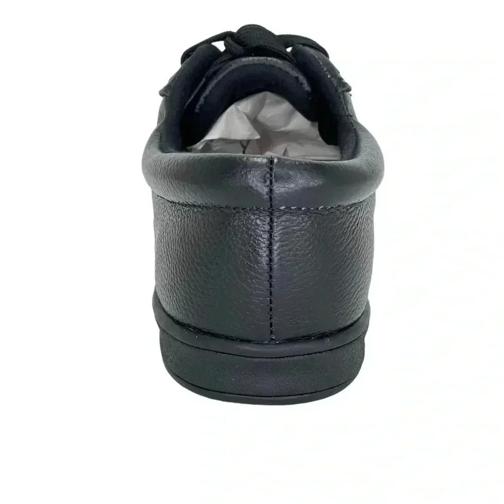 Easy Spirit Esap1 Black Leather Womens Sneakers Size 6.5W